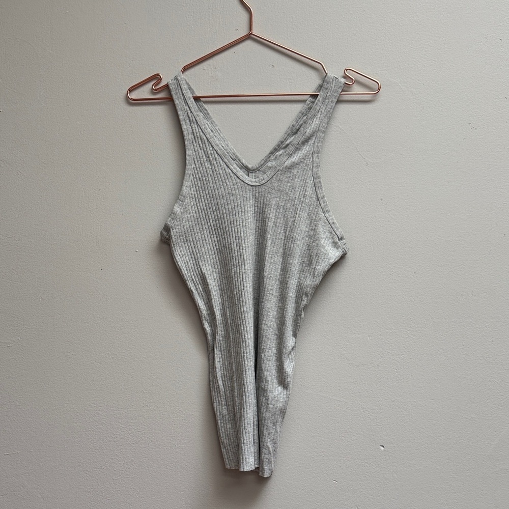 Nike Gray Gray Ribbed Tank